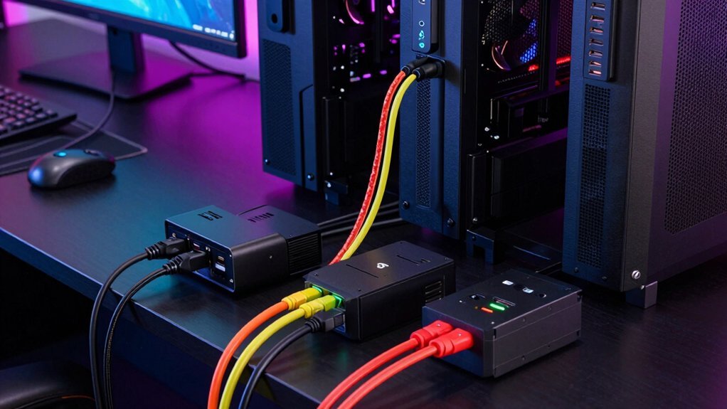 ten extension cords gamer power