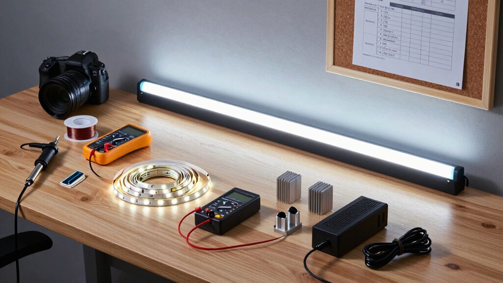 150 addressable led desk setup