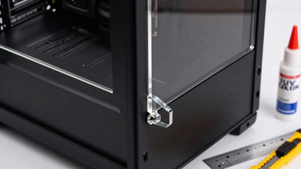 budget acrylic case window assembly details