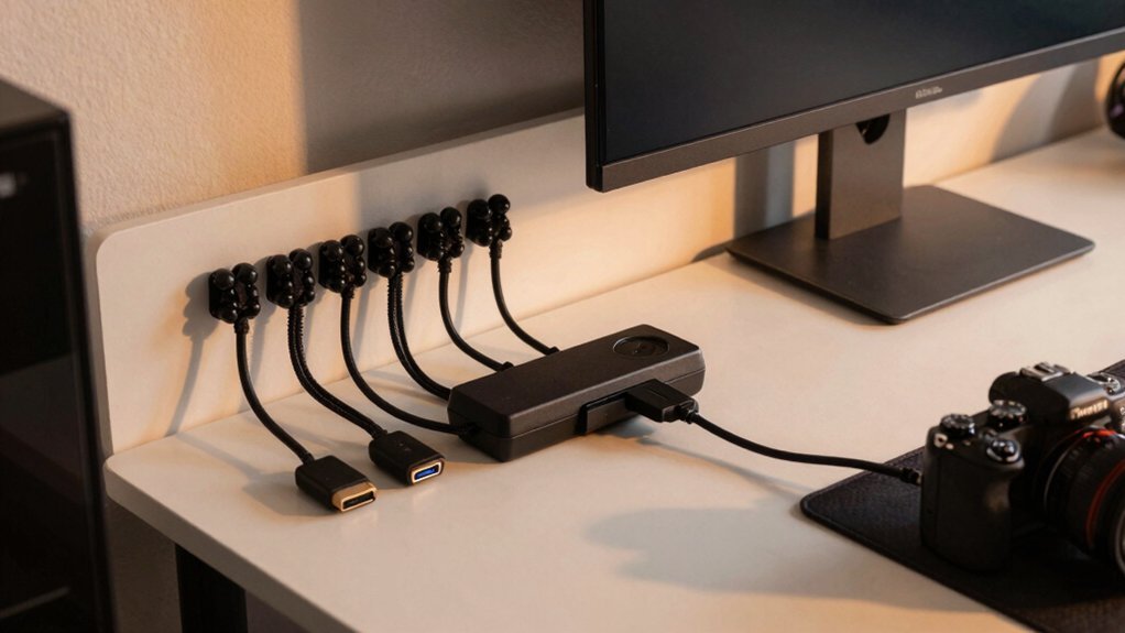 cable management for tidy gaming desk