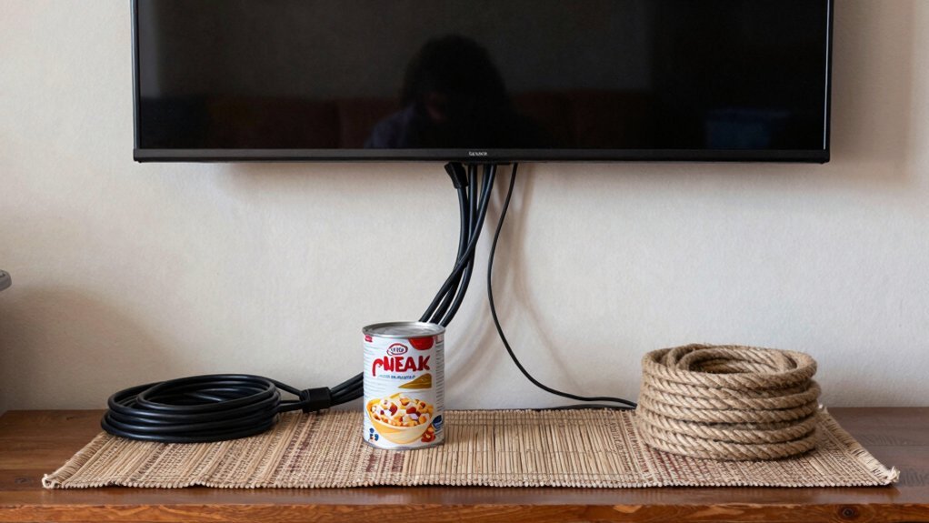 Why Hide Cables Using Cheap Household Items?