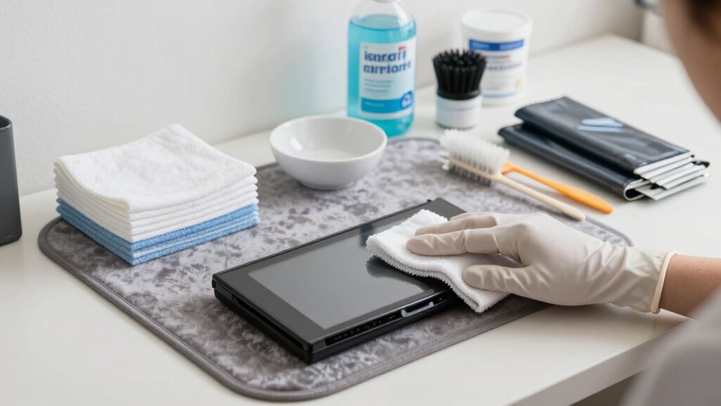 clean workspace with essential tools