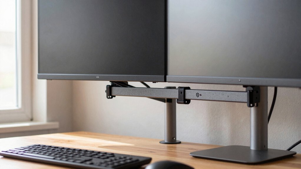 ergonomic budget dual monitor setup