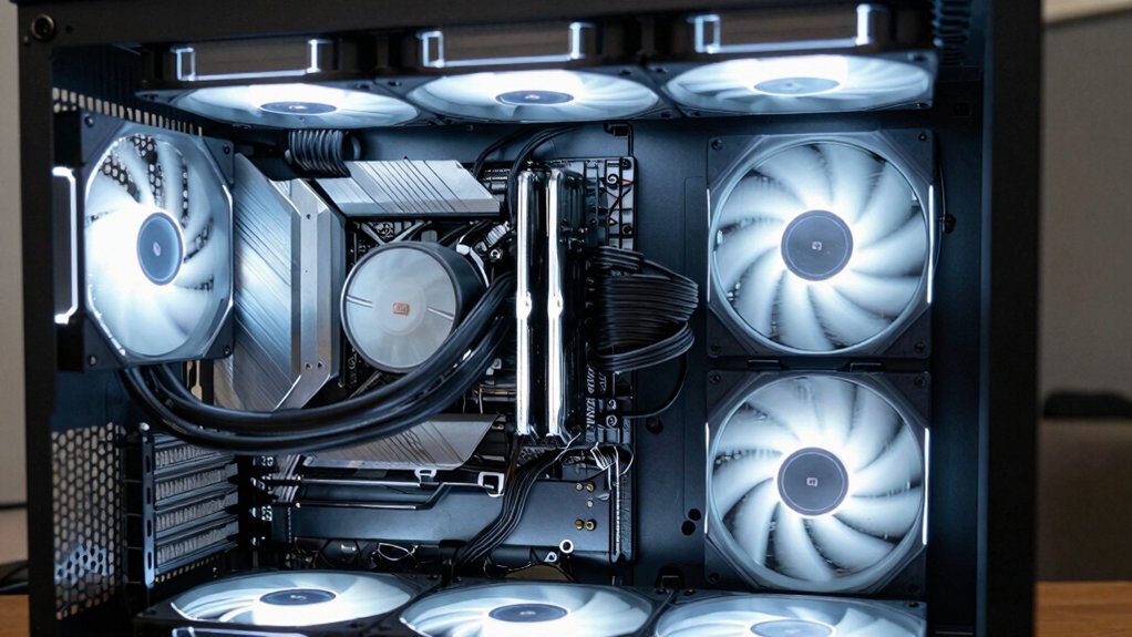 fill every fan slot maximize airflow