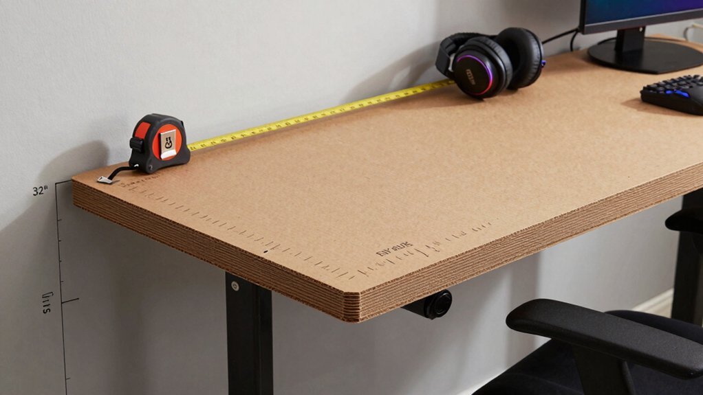 measure 32 inch leg height marks