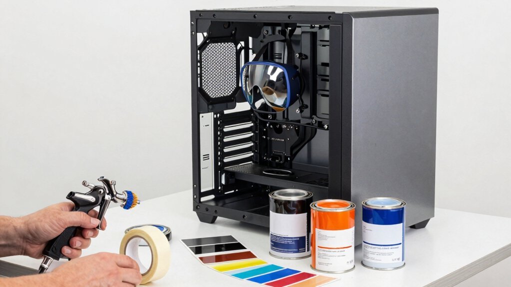 painting a pc case prep prime paint protect