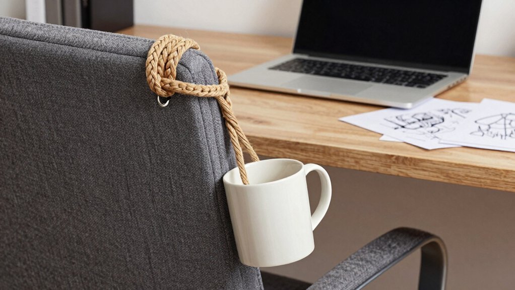 paracord chair back cup holder