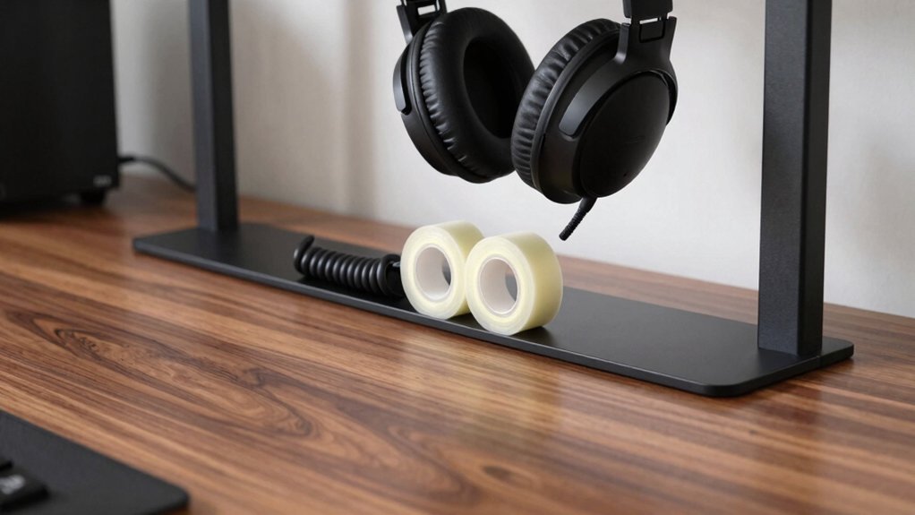 quick silicone under desk hanger with tape