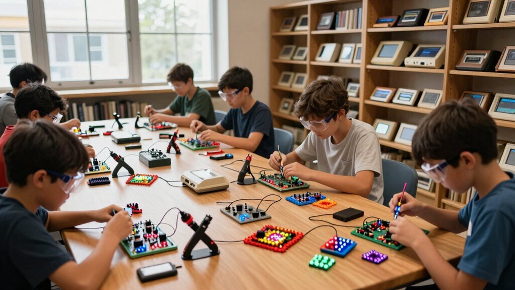 retro themed makey makey nes controllers